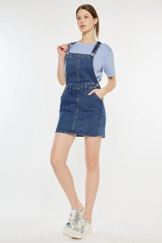 High Waisted Shorts for Shape -Vivi Mini Skirt Overalls