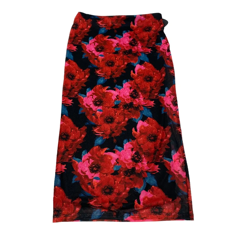 Patterned skirts for artistic standout appeal -Red Skirt Midi Bar Iii, Size S