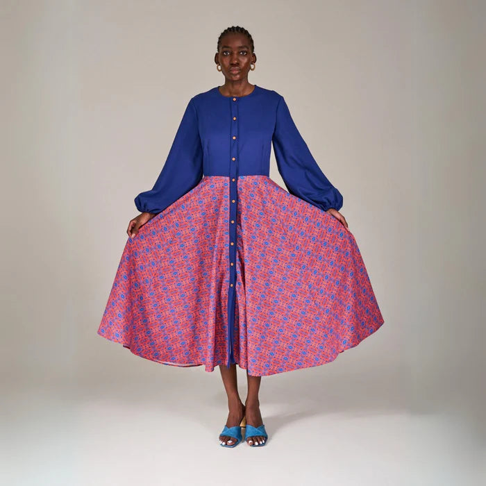 Retro Dresses for Throwback -Kahindo Kirstenbosch Shirt-dress with pockets