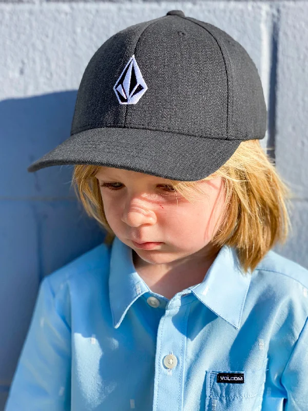 Sheath Skirts for Sophisticated -Little Boys Full Stone Heather Flexfit Hat - Charcoal Heather