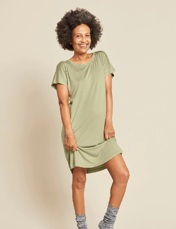 Long-sleeved Dresses for Coverage -Goodnight Nightdress - Sage