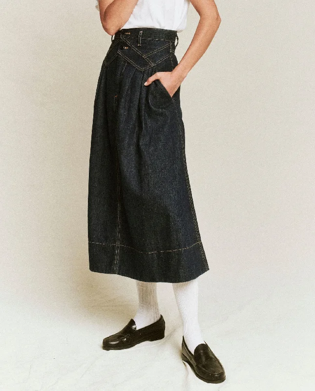 Designer skirts for luxury fashion flair -The Field Skirt. -- Rinse Wash