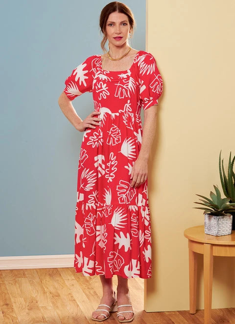 Buttoned Dresses for Stylish -Butterick Dress B6872