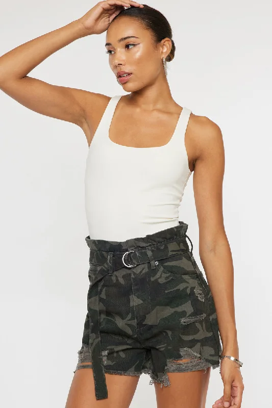 Elastic Waist Skirts for Fit -Hunter Ultra High Rise Shorts