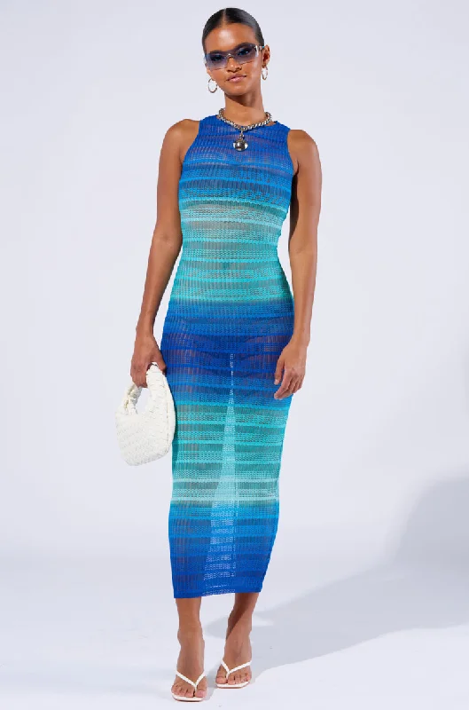 Sleeveless Dresses for Coolness -FUN IN THE SUN OMBRE MAXI DRESS