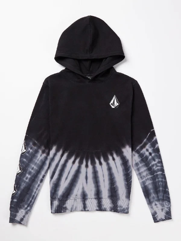 Mini Shorts for Youthful Vibe -Little Boys Volcom Dyed Hoodie - Black