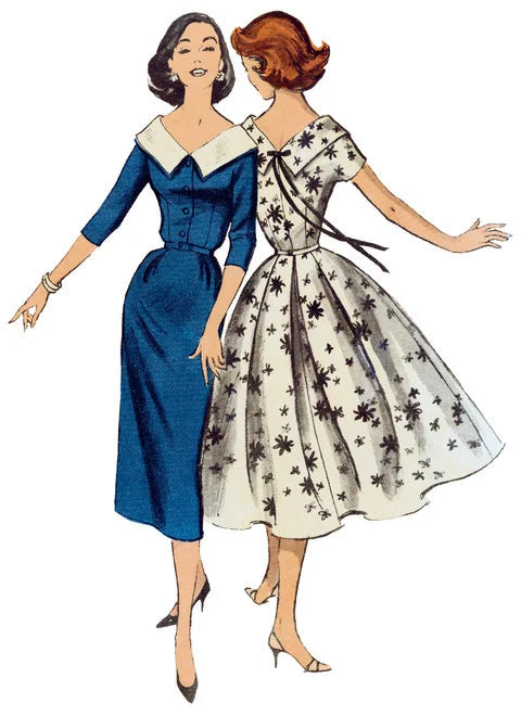 Denim Dresses for Casual Style -Butterick Vintage Dresses B6870