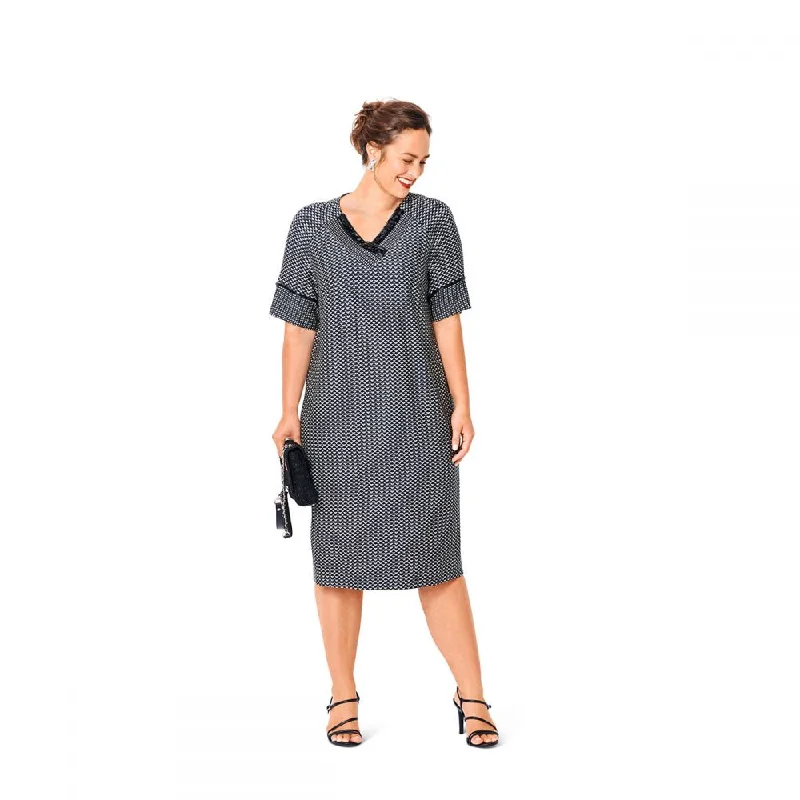 A-line Dresses for Flattering -Burda Dress and Top 6018