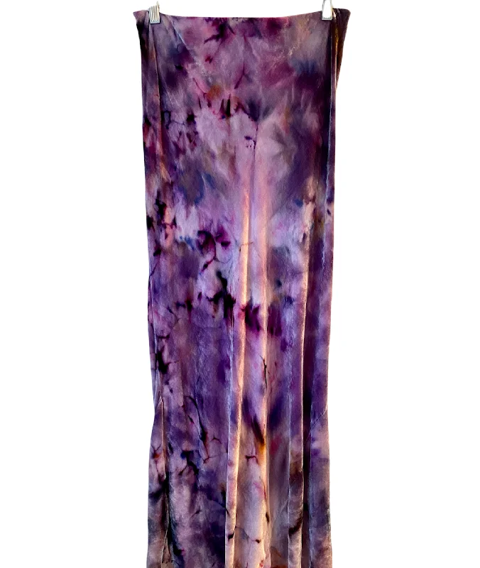 Ruffled skirts for soft romantic appeal -VH-1018  Silk Velvet Tie Dyed Skirt