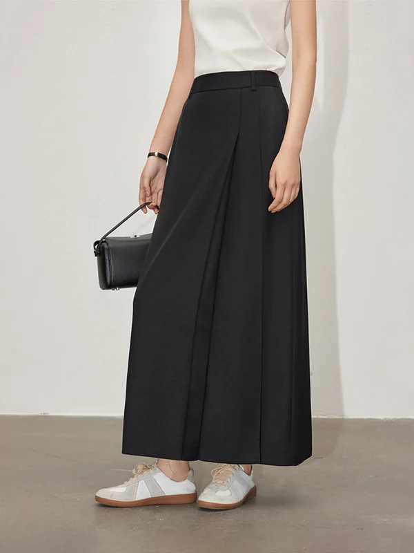 Classic black pencil skirts for office chic -Same Old Graceful Song Slit Skirt