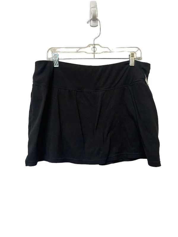 Stretch skirts for curvy figure flattery -Black Skirt Mini & Short Xersion, Size Xl