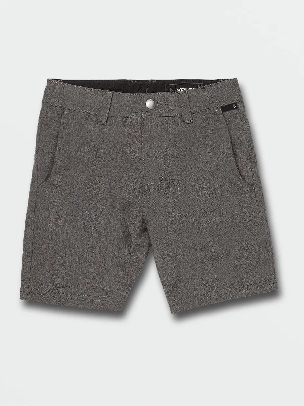 Khaki Shorts for Earthy Look -Little Boys Frickin Cross Shred Static Shorts - Charcoal Heather