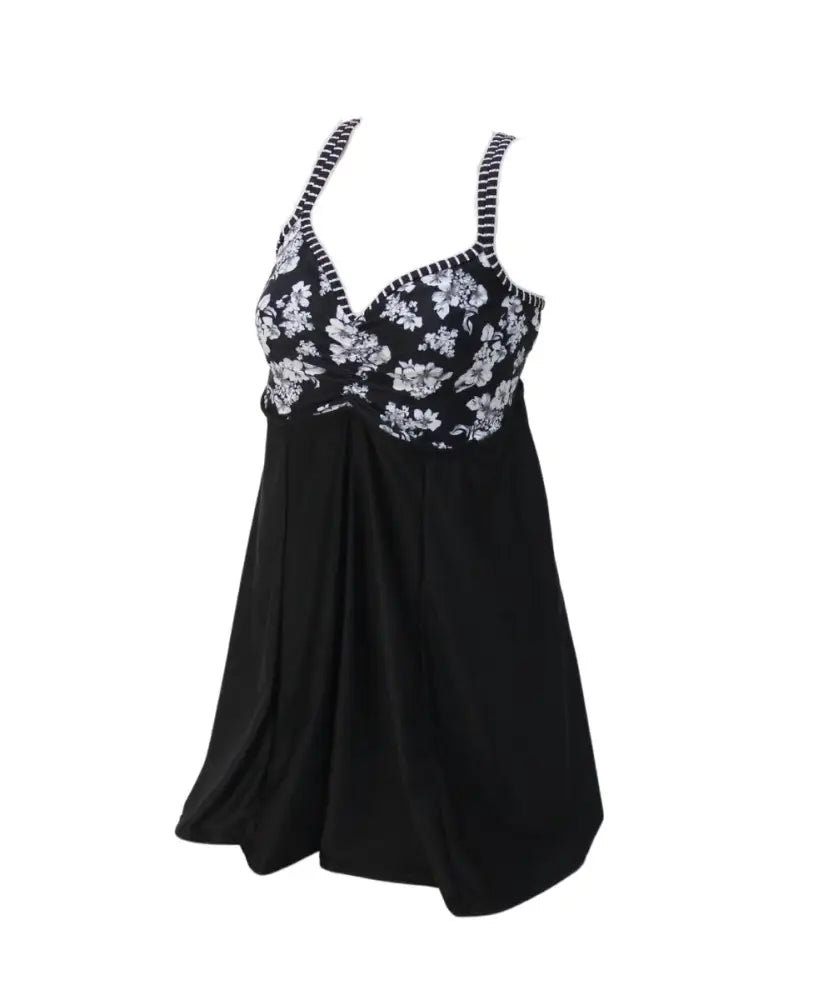 Hippie Dresses with Beads -Ladies Half Print Strappy Swimdress