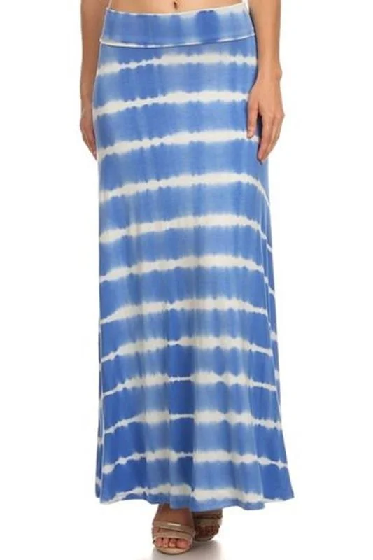 Designer skirts for luxury fashion flair -Lola Tie Dye Maxi Skirt - Blue