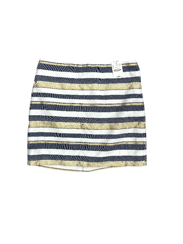 Cute denim skirts for youthful cool -Striped Pattern Skirt Midi J. Crew, Size 2