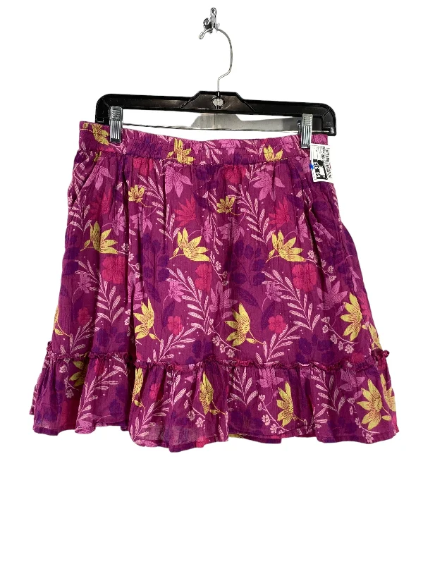 Patterned skirts with geometric print edge -Purple Skirt Mini & Short Rachel Zoe, Size M