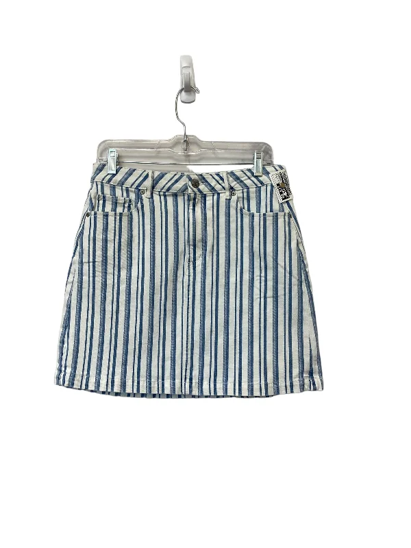 Soft cotton skirts for cozy comfort -Striped Pattern Skirt Midi Loft, Size 6