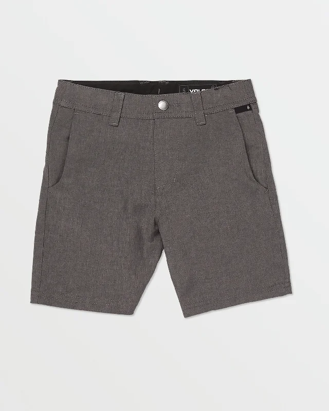 High Waisted Shorts for Shape -Little Boys Frickin Cross Shred Static Shorts - Charcoal Heather