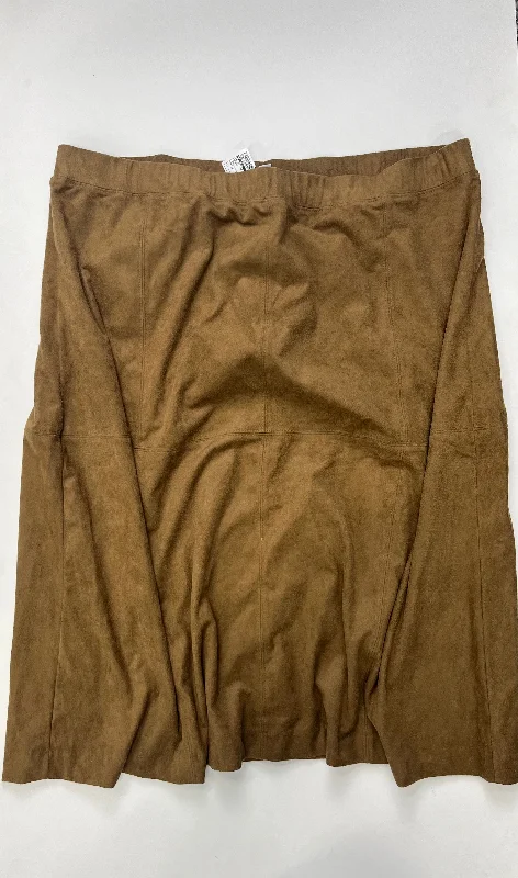 Durable cotton skirts for tough daily use -Brown Skirt Midi J Jill, Size 16