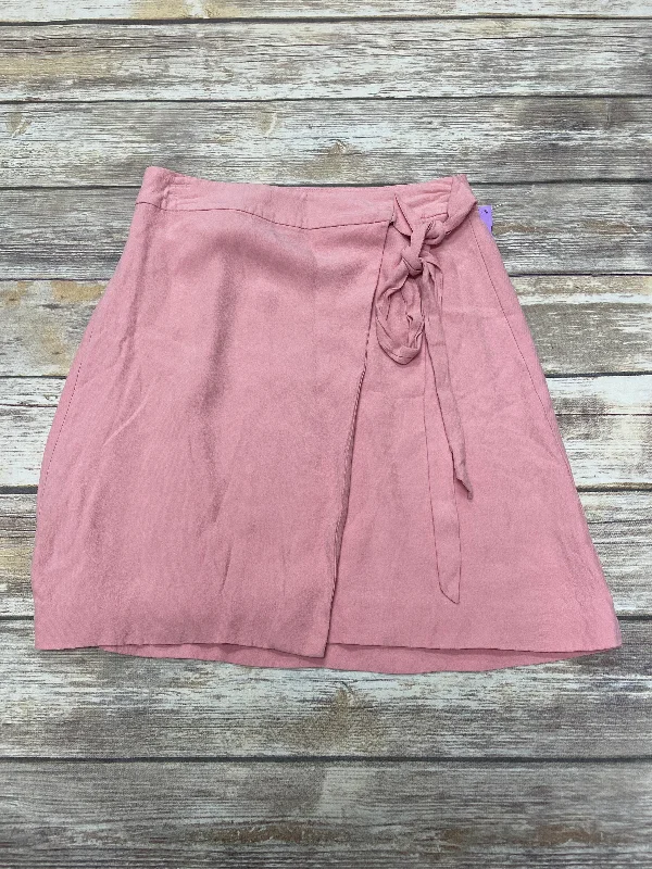 Vintage denim skirts for nostalgic charm -Pink Skirt Mini & Short Loft, Size 0