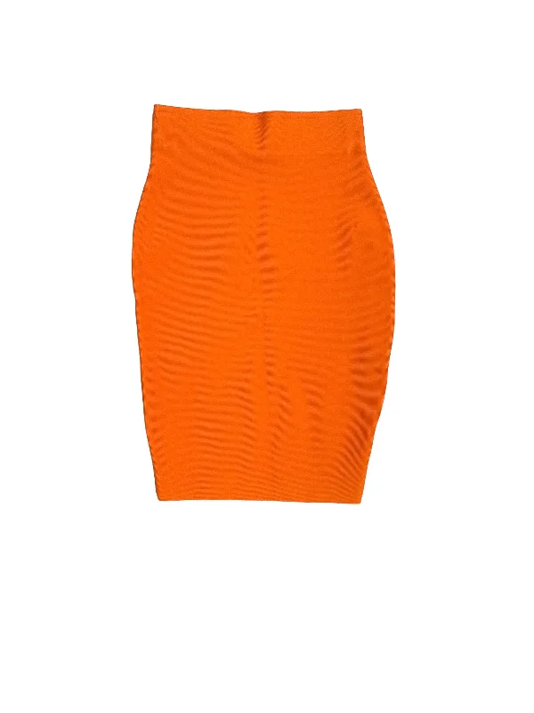 Flowy skirts for relaxed vacation wear -Orange Skirt Midi Shinestar, Size S