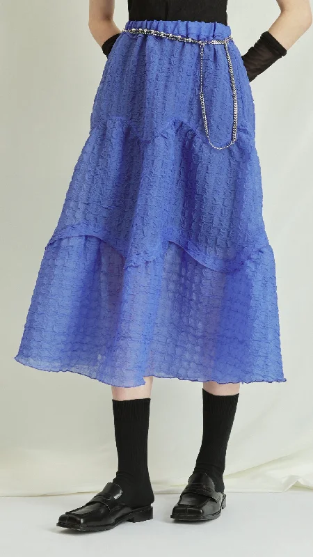 Lightweight skirts with airy fabric weave -Tiered Skirt