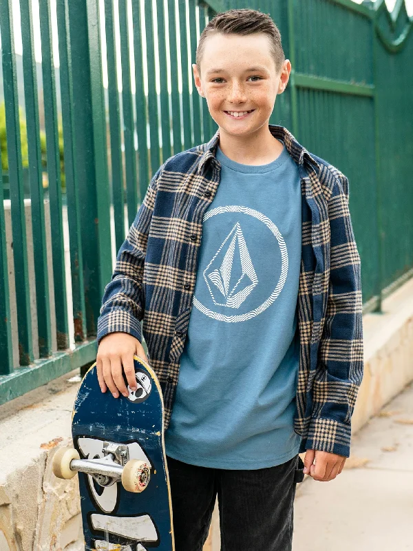 Striped Skirts for Fashionable -Big Boys Circle Stone Short Sleeve Tee - Indigo Ridge