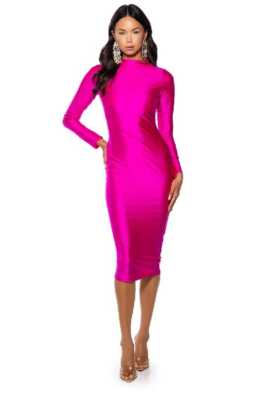 Contemporary Dresses for Fashion -ONE OF ONE LONG SLEEVE MIDI DRESS