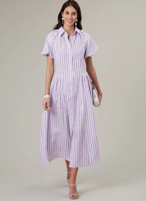 Evening Dresses for Formal Events -McCalls Shirtdress M8384